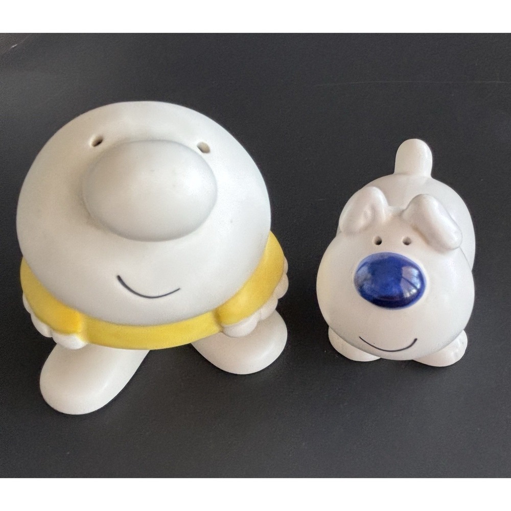 Vintage Ziggy & Fuzz Ceramic Salt & Pepper Shakers -Tom Wilson Comics Japan 1979